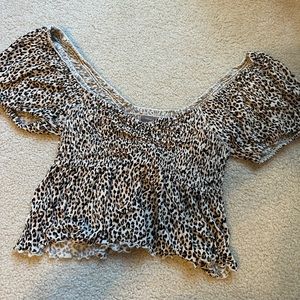 urban outfitters cheetah top